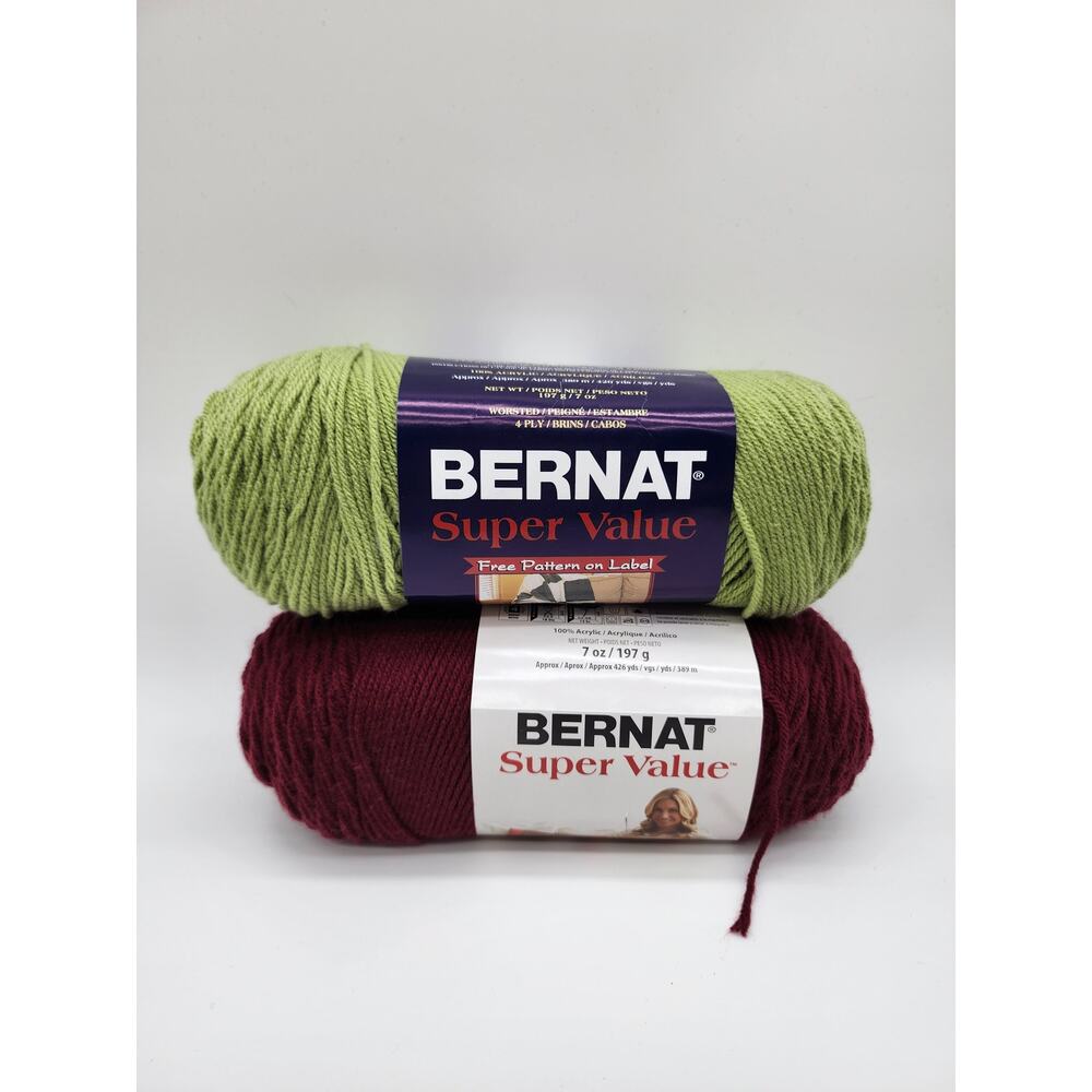 Bernat‎ Super Value Lot of 2 Skenins of Yarn